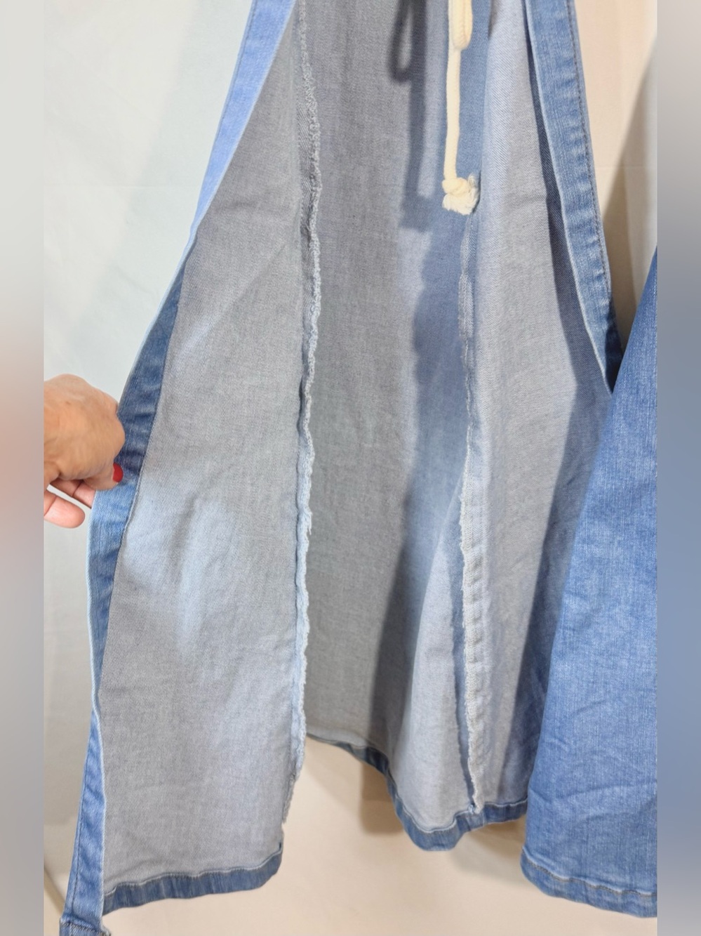 LABIJOU Lace Up Cutout Super Flare Boho Festival Bell Bottom Jeans Size Small - Picture 5 of 11